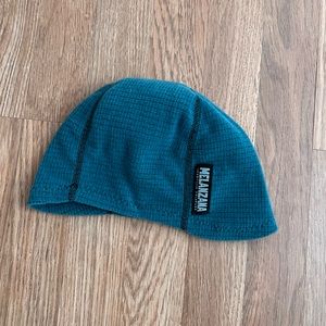 Blue Melanzana microgrid fleece hat M